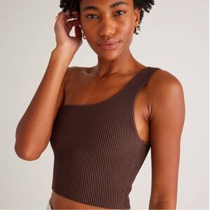 Aritzia Babaton Sculpt Knit One-shoulder Cropped Tank
